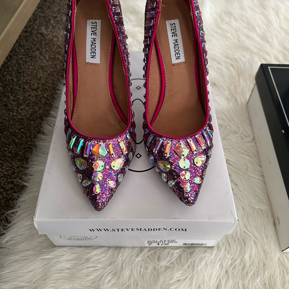 Steve Madden Pink Embellished Heels
